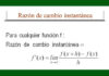 Razón de cambio instantánea