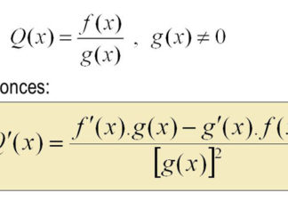 Derivada de un cociente de funciones