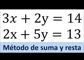 Sistema de dos ecuaciones lineales método suma y resta