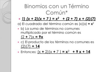 Producto de binomios con término común