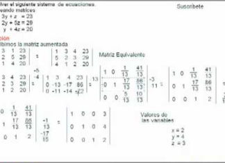 Sistema de tres ecuaciones lineales método Gauss Jordan