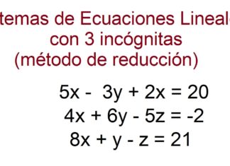 Sistema de tres ecuaciones lineales método suma y resta