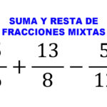 suma y resta de fracciones mixtas