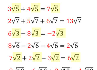 Suma y resta de radicales