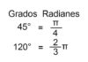 Convertir ángulos de grados a radianes