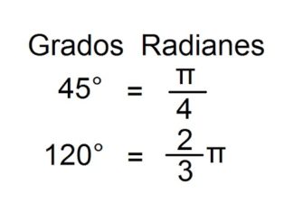 Convertir ángulos de grados a radianes