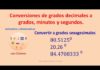 Convertir grados decimales a grados sexagesimales