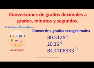 Convertir grados decimales a grados sexagesimales