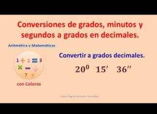 Convertir grados sexagesimales a grados decimales