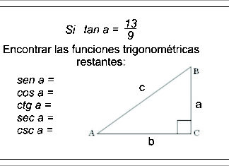 Calcular funciones trigonométricas a partir de una de ellas
