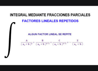 Integrales por fracciones parciales con factor lineal repetido