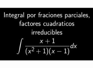Integral por partes factores cuadráticos distintos